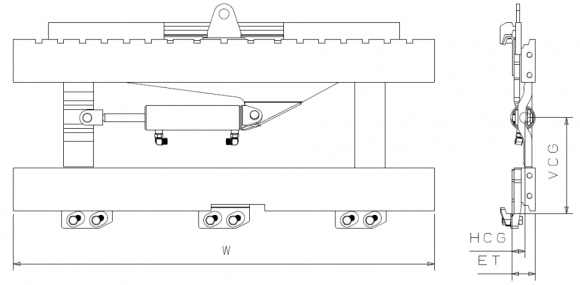 Каретка бокового смещения - Серия D CYQ80D-D001-2000 для вилочного погрузчика