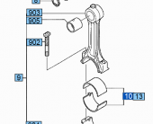Комплект шатунных вкладышей STD для двигателя S4Q2 Комплект шатунных вкладышей STD для двигателя S4Q2