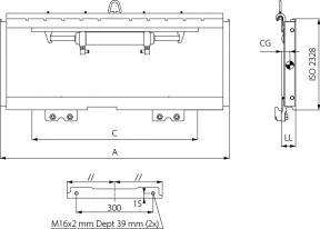 Каретка бокового смещения ISO-2 SH225.080P.CD1 ГП 2500кг CAM для вилочного погрузчика