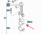 Комплект шатунных вкладышей 0,5 для двигателя S4Q2 Комплект шатунных вкладышей 0,5 для двигателя S4Q2