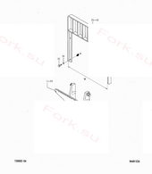 Кронштейн подъема w1124 кронштейн подъема a45a w=1124 w11 Mitsubishi 9444015501 (BRACKET,LIFT W1124 BRACKET, LIFT A45A W=1124 W11)