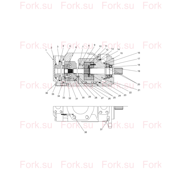 Схема узла Doosan для артикула D516953