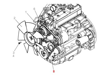 Ремень генератора для двигателя Yanmar 4TNV98 Ремень генератора для двигателя Yanmar 4TNV98