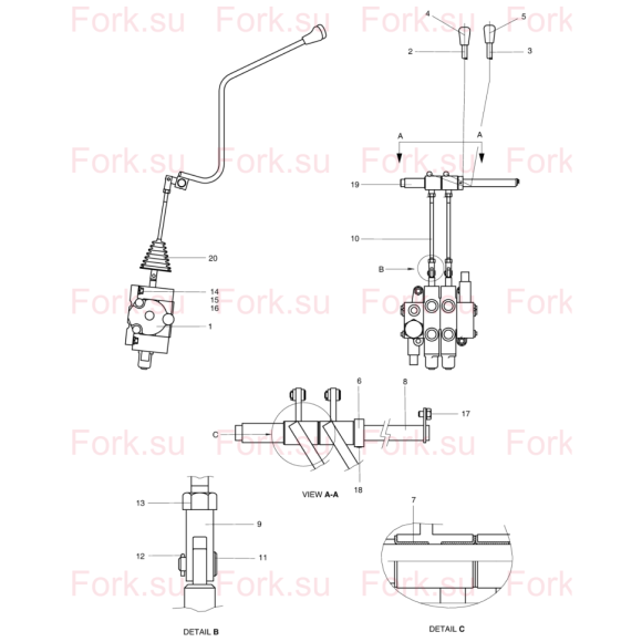 Схема узла Doosan для артикула D601119