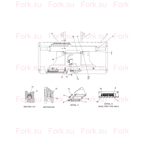 Схема узла Doosan для артикула D871291