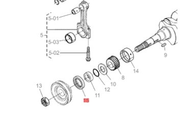 Передний сальник коленвала для двигателя Kubota V2403