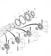 Задний сальник коленвала для двигателя Kubota V2403 Задний сальник коленвала для двигателя Kubota V2403
