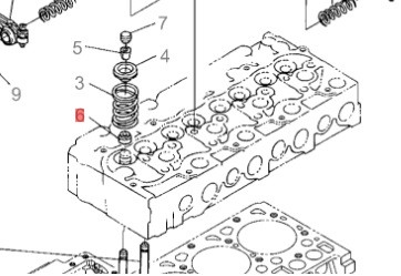 Маслосъемные колпачки для двигателя Kubota V2403 Маслосъемные колпачки для двигателя Kubota V2403