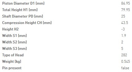 Поршень STD для двигателя Kubota V2403