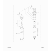 Цилиндр подъема s=2250 m l h 7 0m m70 Mitsubishi 9427704040 (CYLINDER,LIFT S=2250 M.L.H 7.0M M70)