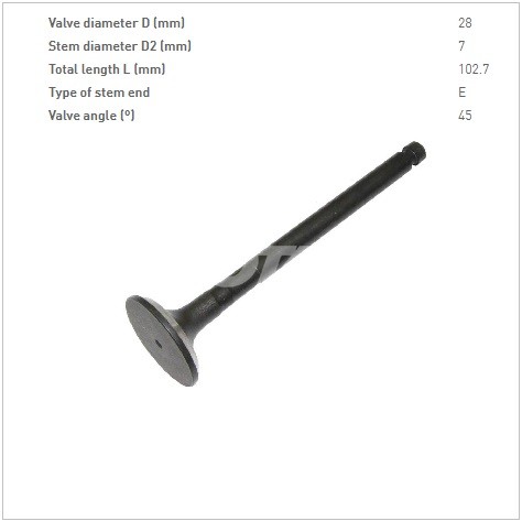 Клапан выпускной для двигателя Yanmar 4TNV98 1 Клапан выпускной для двигателя Yanmar 4TNV98 1