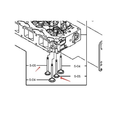 Клапан выпускной для двигателя Yanmar 4TNV98 1 Клапан выпускной для двигателя Yanmar 4TNV98 1
