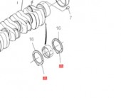 Упорные полукольца STD для двигателя Kubota V2403 Упорные полукольца STD для двигателя Kubota V2403