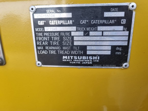 Вилочный погрузчик CATERPILLAR GP15NT Б\У, 2011 г.в. Вилочный погрузчик CATERPILLAR GP15NT Б\У, 2011 г.в.