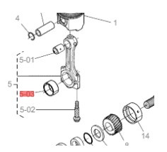 Шатунные вкладыши STD для двигателя Kubota V2403