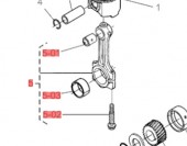 Шатун в сборе для двигателя Kubota V2403 Шатун в сборе для двигателя Kubota V2403