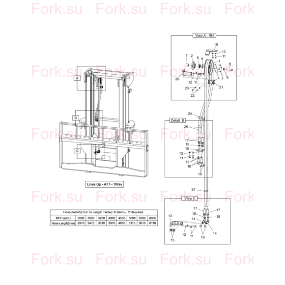 Схема узла Doosan для артикула D917003
